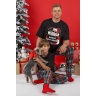Пижама мужская новогодняя family look Традиция-2 черный