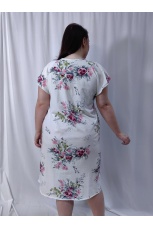 Cорочка женская хлопковая c цветочным принтом 