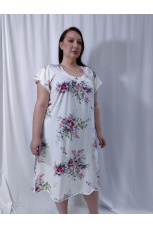 Cорочка женская хлопковая c цветочным принтом 