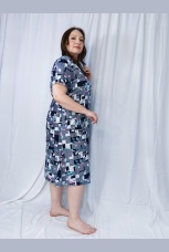 Халат женский на молнии с геометрическим рисунком