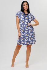 Туника женская синяя с котами