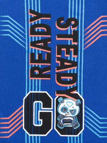 Майка для мальчиков синяя с надписью