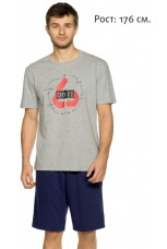 Мужской комплект серый, Делай это (шорты)