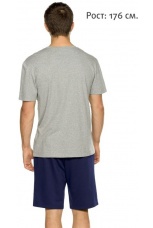Мужской комплект серый, Делай это (шорты)