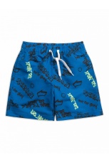 Шорты купальные для мальчика синие с надписями (рост 98)