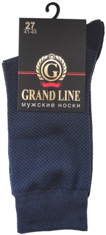 Носки мужские М-152 (точки) т-синий