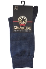 Носки мужские М-152 (точки) т-синий