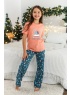 Пижама для девочки новогодняя Хлоя-1 персиковый