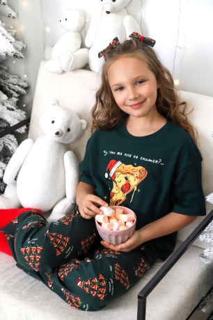 Костюм для девочки Пиццайоло-1 зеленый