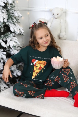 Костюм для девочки Пиццайоло-1 зеленый