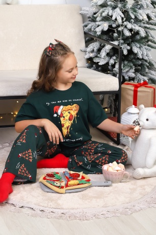 Костюм для девочки Пиццайоло-1 зеленый