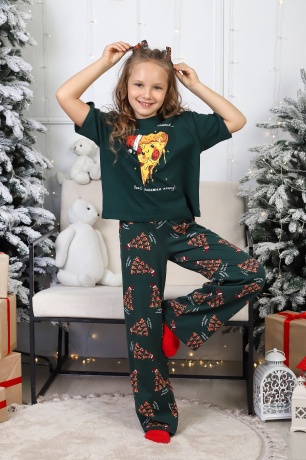 Костюм для девочки Пиццайоло-1 зеленый