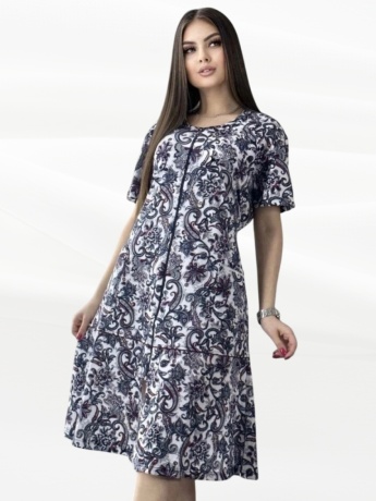 Халат женский с узорами на молнии