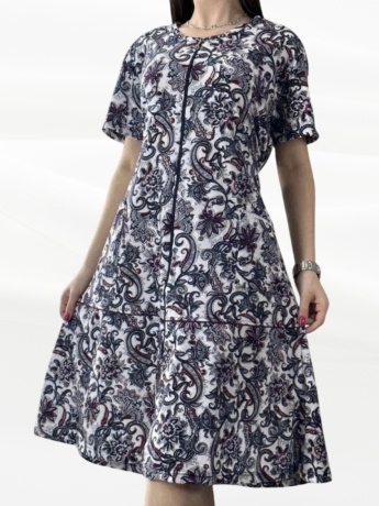 Халат женский с узорами на молнии