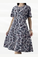 Халат женский с узорами на молнии