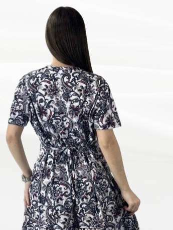 Халат женский с узорами на молнии