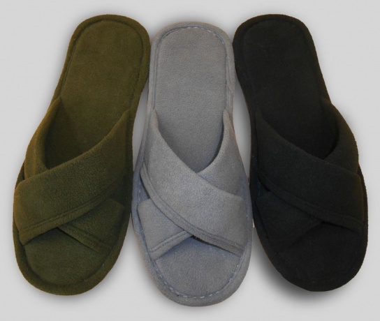 Мужские тапочки флис "Крестик"