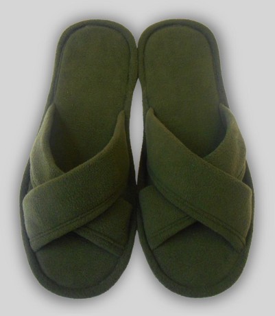 Мужские тапочки флис "Крестик"