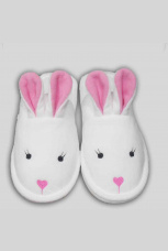 Детские флисовые тапочки &quot;Зайки&quot;