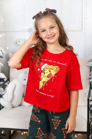 Костюм для девочки Пиццайоло-1 красный