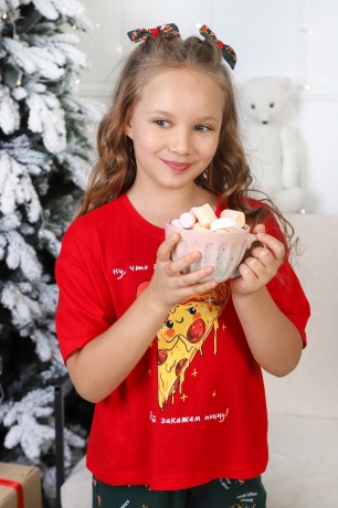 Костюм для девочки Пиццайоло-1 красный