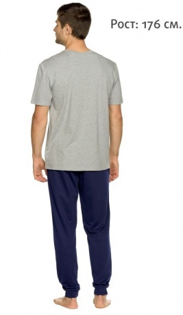 Мужской комплект серый, Делай это (брюки, рост 176)