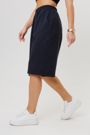 Бермуды женские черные с карманами