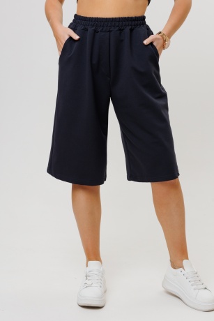 Бермуды женские черные с карманами