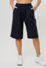 Бермуды женские черные с карманами