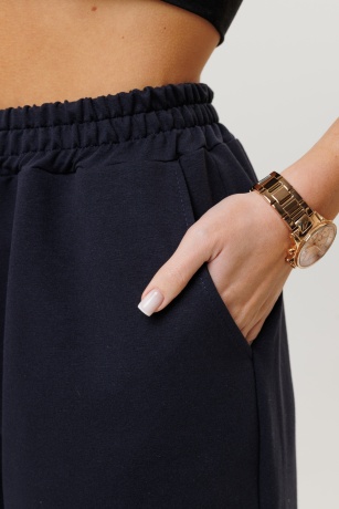 Бермуды женские черные с карманами