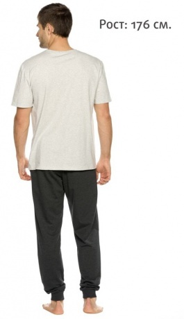 Мужской комплект светло-серый, Не уходи (брюки, рост 176)