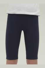 Шорты для девочек, черные в рубчик