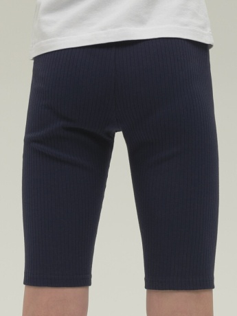 Шорты для девочек, черные в рубчик