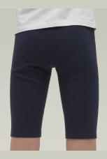 Шорты для девочек, черные в рубчик