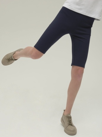 Шорты для девочек, черные в рубчик