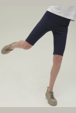 Шорты для девочек, черные в рубчик