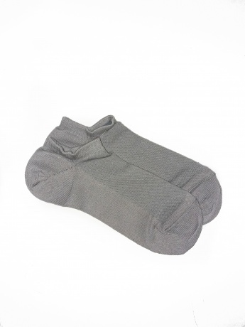 Носки-следки с перфорацией мужские, серые
