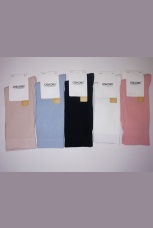 Женские носки длинные цветные в рубчик