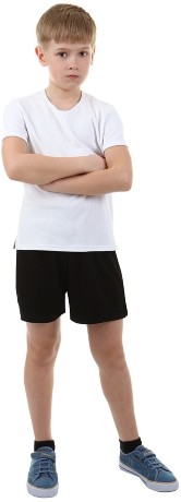 Шорты детские классические черные с кулиской