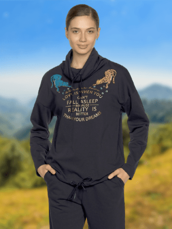 Женский комплект черный с гепардом