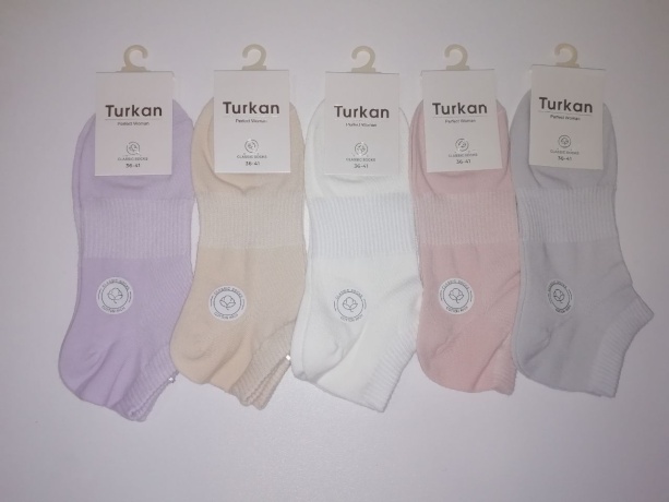 Женские носки ассорти короткие однотонные