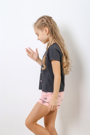 Костюм для девочки Балерина-2 антрацит меланж