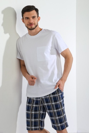 Шорты мужские Штурман-2 синяя клетка