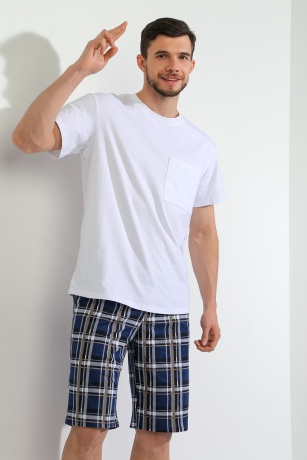 Шорты мужские Штурман-2 синяя клетка