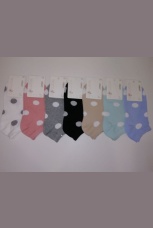 Женские носки короткие,  крупные точки