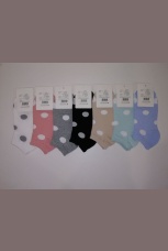 Женские носки короткие,  крупные точки