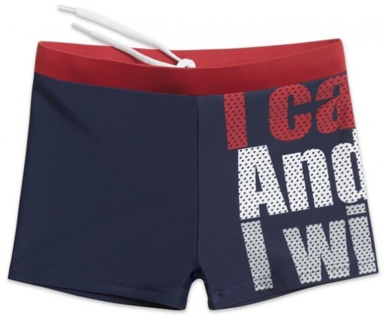 Купальные плавки для мальчиков "Могу и буду", джинс (рост 98-110)