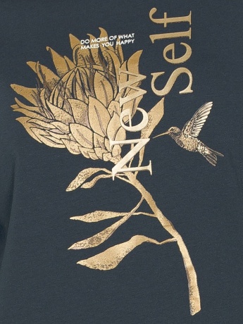 Женский комплект темно-синий с цветком