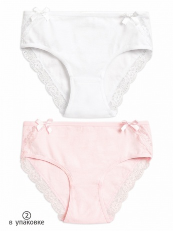 Трусики-слипы для девочек с кружевом (2 штук, рост 98-110)