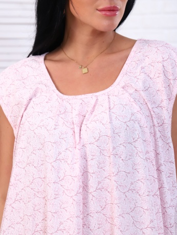 Сорочка женская, нежно-розовая, большие размеры